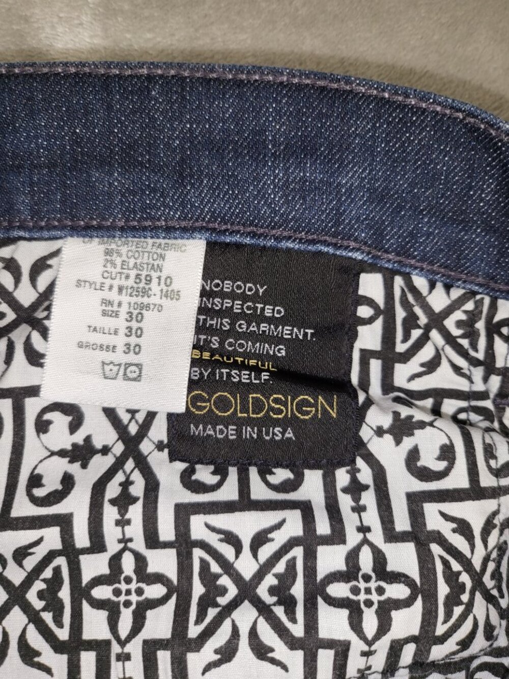 Goldsign Blue Wide Leg Trouser Jeans Women's Size 30 Made in USA Premium Denim - Picture 6 of 10